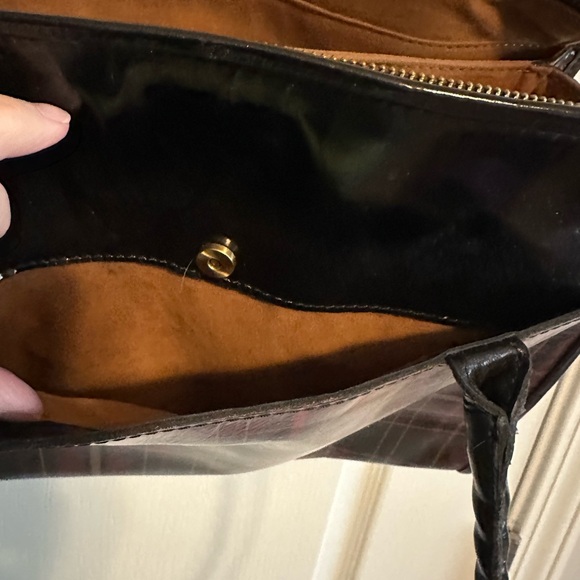 Patricia Nash Black and Red Tartan Plaid Shoulder Tote - Picture 12 of 14